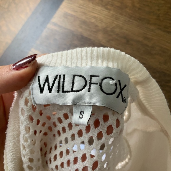 WILDFOX X BARBIE COLLECTION Warm Up pullover Sweater White Women’s Size Small - Picture 13 of 16